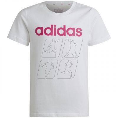 2. Koszulka adidas Essentials Linear Logo Cotton Slim Fit Tee Jr IC3150