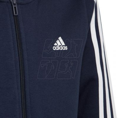 5. Bluza adidas Essentials 3-Stripes Fleece Full-Zip Hoodie Jr IC0600