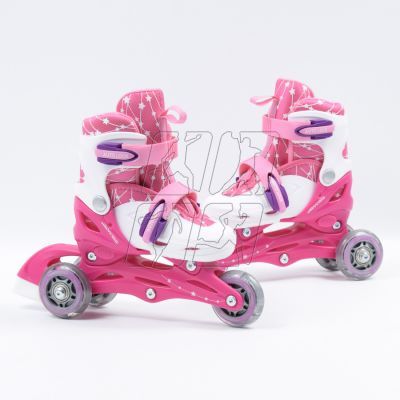 3. Zestaw SMJ Sport Combo Pink LED: 2w1 wrotko-rolki HS-TNK-000009549