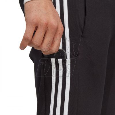 7. Spodnie adidas Essentials Single Jersey Tapered Open Hem 3-Stripes M IC0044