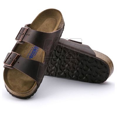 6. Klapki damskie Birkenstock Arizona Soft Footbed Oiled Leather Habana narrow wąskie (0452763)