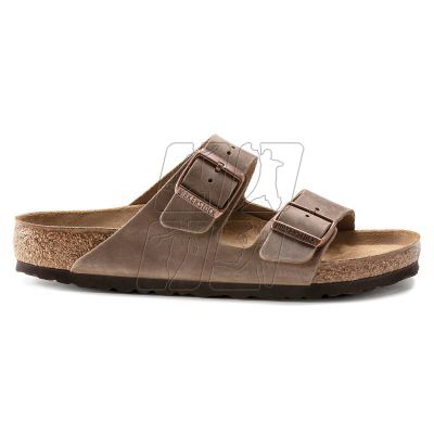 5. Klapki męskie brązowe Birkenstock Arizona Tabacco Brown narrow wąskie (0352203)