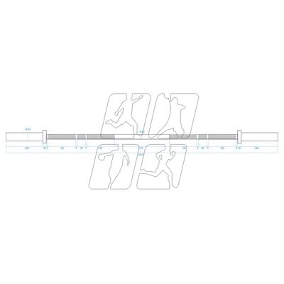 16. Gryf do corssfitu HMS premium GCFD450 201cm 15kg