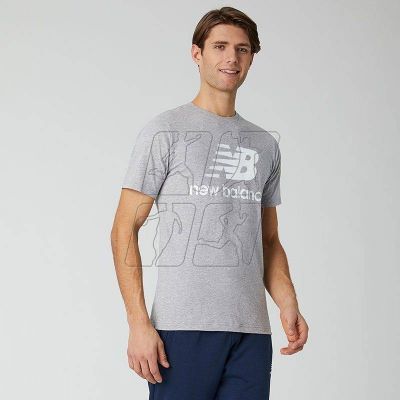 3. Koszulka New Balance Essentials Stacked Logo T AG M MT01575AG