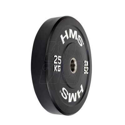 12. Talerz olimpijski HMS BLACK BUMPER 25 kg BBR25 