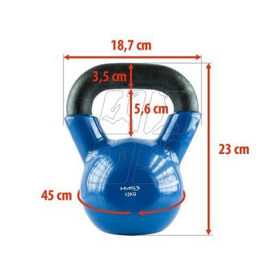 30. Kettlebell żeliwny Blue HMS KNV12 12kg