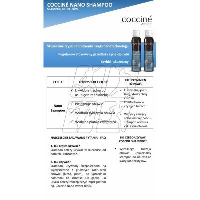 2. Pianka czyszcząca do skór i tekstyliów Coccine DA0277