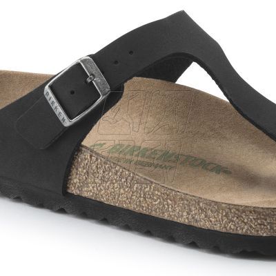 4. Japonki Birkenstock Gizeh Birko-Flor damskie Narrow Black na wąską stopę wegańskie czarne (1020487)