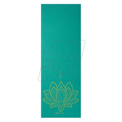 12. Mata do Jogi dwustronna GAIAM Turquoise Lotus 6 MM 62344