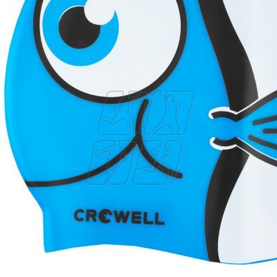 2. Czepek pływacki silikonowy Crowell Nemo-Jr-nieb