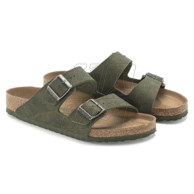 5. Klapki Birkenstock Arizona Vegan Microfaser Regular damskie-męskie Desert Dust Thyme na szeroką stopę wegańskie (1024550)