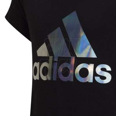 8. Koszulka adidas Dance Metallic Print Tee Jr HD4407