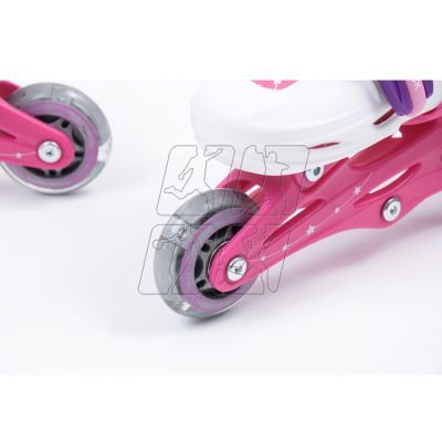 4. Zestaw SMJ Sport Combo Pink LED: 2w1 wrotko-rolki HS-TNK-000009549