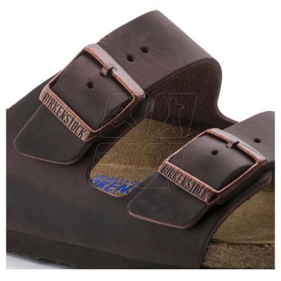 2. Klapki damskie Birkenstock Arizona Soft Footbed Oiled Leather Habana narrow wąskie (0452763)