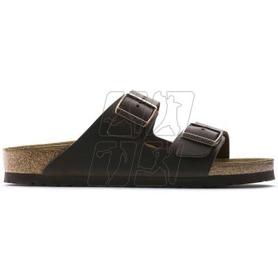 6. Klapki damskie/męskie brązowe Birkenstock Arizona Nubuk Habana narrow wąskie (52533)