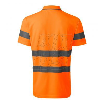 2. Koszulka polo Rimeck HV Runway M MLI-2V998 fluorescencyjny pomarańczowy
