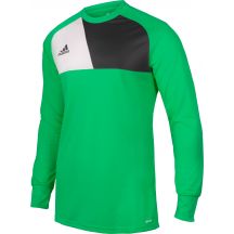 Koszulka bramkarska adidas Assita 17 Junior AZ5400 w kolorze zielonym, wyposażona w ochraniacze łokci oraz technologię climalite