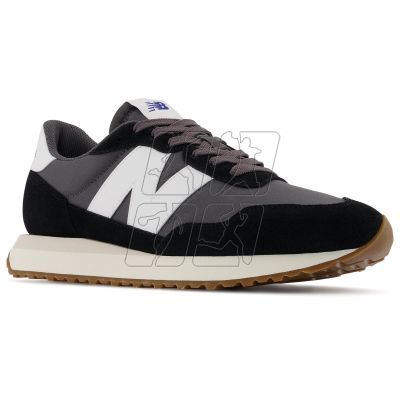 4. Sneakersy męskie New Balance buty lifestylowe sportowe ze skóry zamszowej czarne (MS237GA)