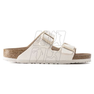 6. Klapki Birkenstock damskie Arizona Vegan Women Textile Narrow Eggshell na wąską stopę wegańskie (1022679)