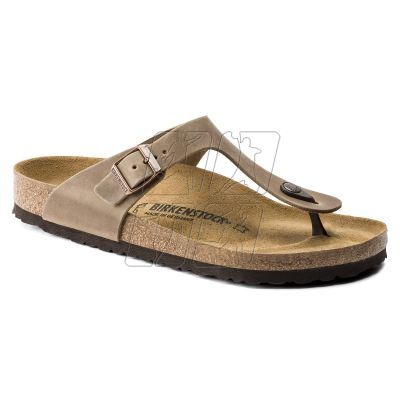 8. Japonki damskie Birkenstock Gizeh Oiled Leather Tabacco Brown Narrow wąskie (0943813)