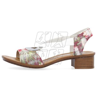 4. Komfortowe sandały w kwiaty Rieker W RKR334C multikolor
