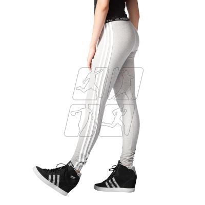 Spodnie adidas ORIGINALS 3-Stripes Leggings W AY8946, kolor szary