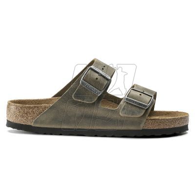 4. Klapki damskie/męskie Birkenstock Arizona Soft Footbed Oiled Leather Narrow Faded Khaki na wąską stopę olejowana skóra (1019377)