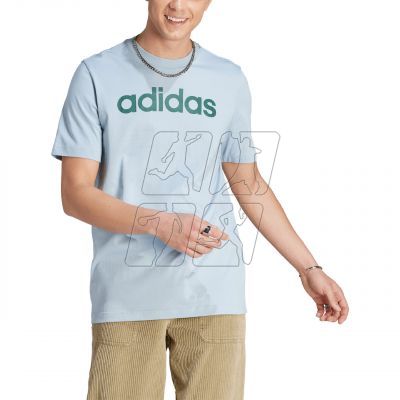 4. Koszulka  adidas Essentials Single Jersey Linear Embroidered Logo Tee M IJ8651