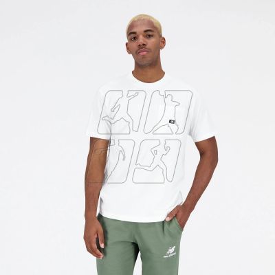 Koszulka New Balance t-shirt Essentials Reimagined Cott M MT31542WT