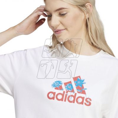 6. Koszulka damska adidas Flower Pack Badge of Sport biała IT1421