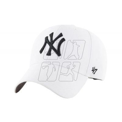 4. Czapka z daszkiem 47 Brand New York Yankees MVP Cap B-MVP17WBV-WHF 