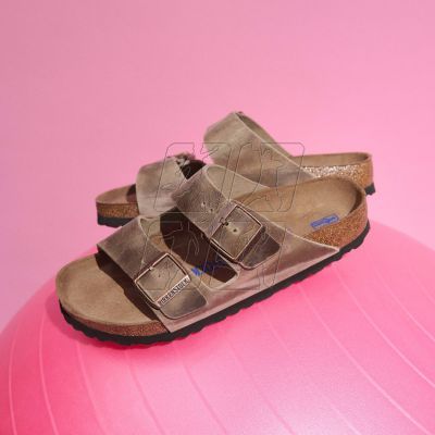 15. Klapki Birkenstock Arizona Soft Footbed Oiled Leather Tabacco Brown narrow wąskie damskie/męskie (0552813)