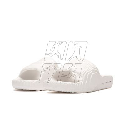 9. Klapki damskie/męskie adidas Adilette 22  Crystal White z wygodną profilowaną podeszwą białe (HQ4672)