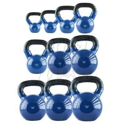 6. Kettlebell żeliwny pokryty winylem HMS KNV32 BLUE 