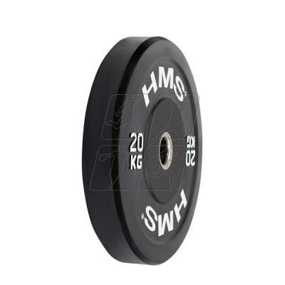 12. Talerz olimpijski HMS BLACK BUMPER 20 kg BBR20 