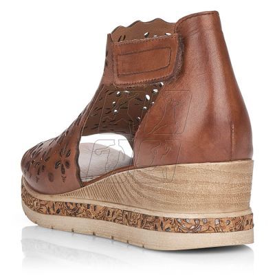 13. Skórzane komfortowe sandały Remonte W RKR655 brązowe