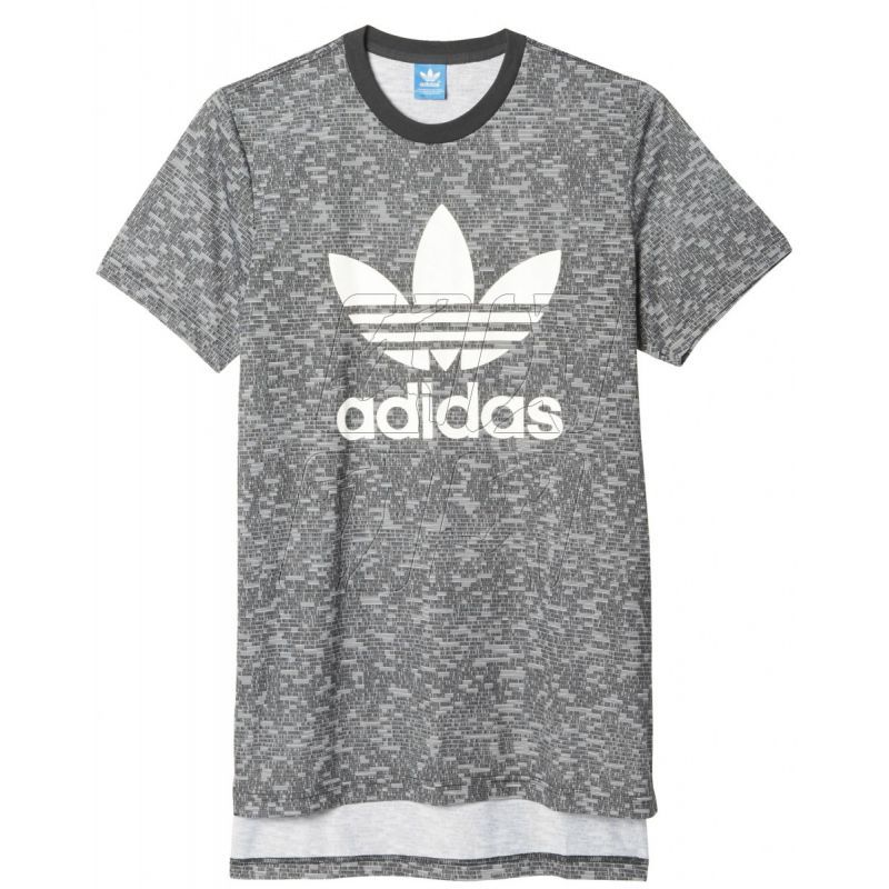 Koszulka adidas ORIGINALS Essentials Allover Print Tee M AY8360, kolor szary