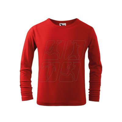 4. Koszulka Malfini Fit-T LS Jr MLI-12107 czerwony