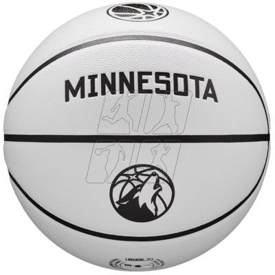2. Piłka do koszykówki Wilson NBA Team City Collector Minnesota Timberwolves Ball WZ4016418ID