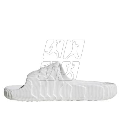 3. Klapki damskie/męskie adidas Adilette 22  Crystal White z wygodną profilowaną podeszwą białe (HQ4672)