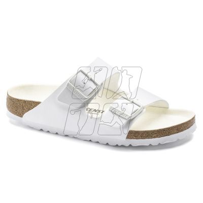 Klapki damskie/męskie Birkenstock Arizona Birko-Flor Regular na szeroką stopę na lato białe (1019061)