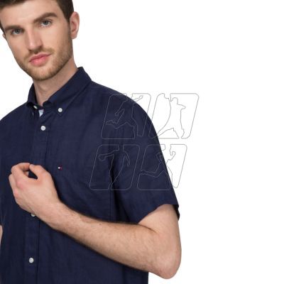 4. Koszula Tommy Hilfiger Linen Shirt S/S. M MW0MW12786