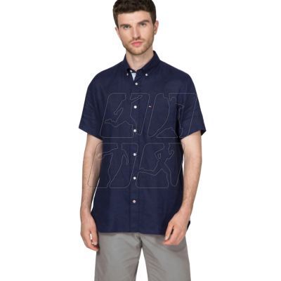 2. Koszula Tommy Hilfiger Linen Shirt S/S. M MW0MW12786