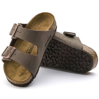 2. Klapki Birkenstock Arizona Kids Birko-Flor Nubuk Mocha narrow wąskie dziecięce młodzieżowe (0552893)