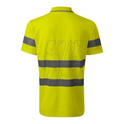 3. Koszulka polo Rimeck HV Runway M MLI-2V997 fluorescencyjny żółty
