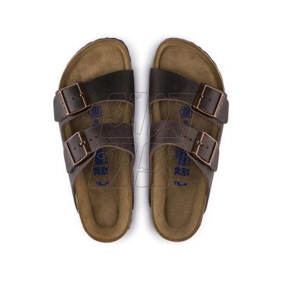 5. Klapki damskie Birkenstock Arizona Soft Footbed Oiled Leather Habana narrow wąskie (0452763)