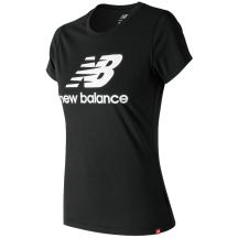 Koszulka New Balance  ESSENTIALS STACKED LOGO TEE BK WT91546BK
