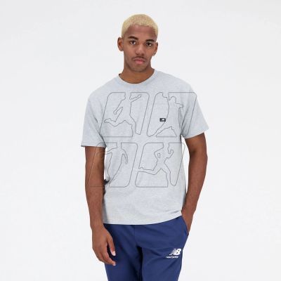 Koszulka New Balance t-shirt Essentials Reimagined Cott M MT31542AG