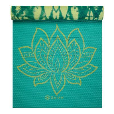 10. Mata do Jogi dwustronna GAIAM Turquoise Lotus 6 MM 62344