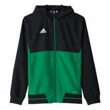 Bluza reprezentacyjna adidas TIRO 17  czarno-zielona JR BQ2788